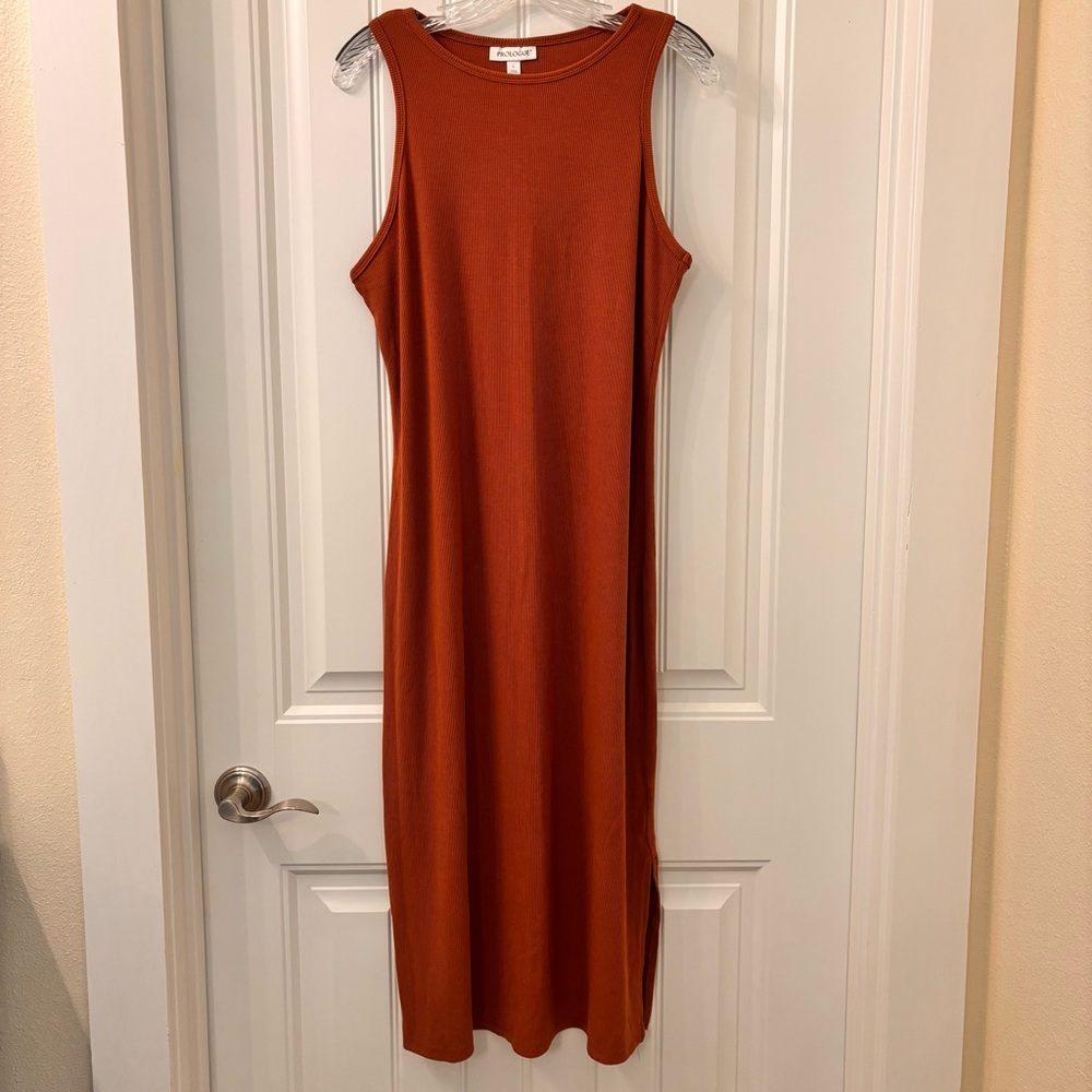 Prologue Women’s Sleeveless Bodycon Burnt Orange Dress Size L